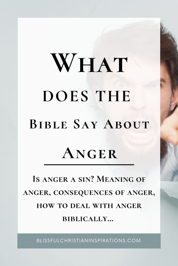 What does the bible say about anger