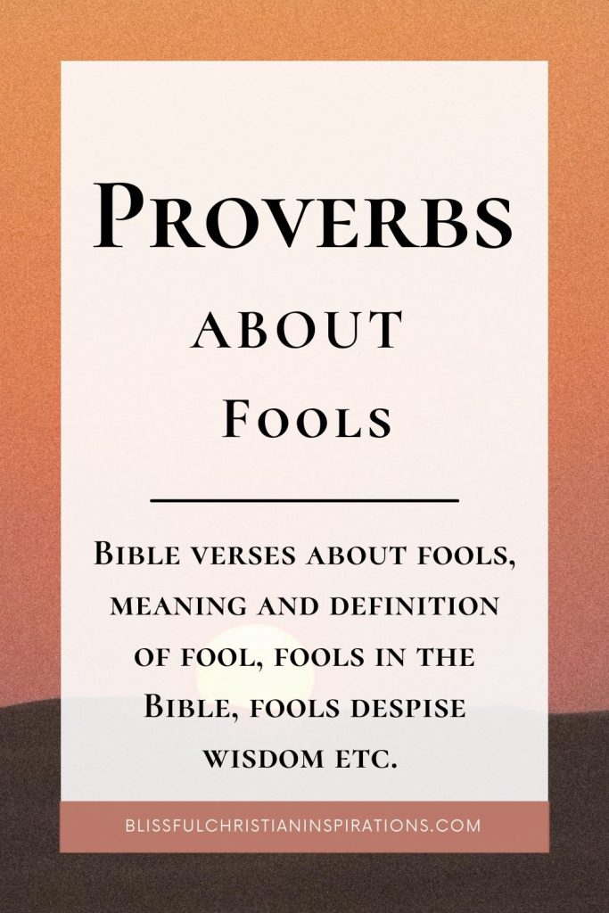 Proverbs About Fools speaking